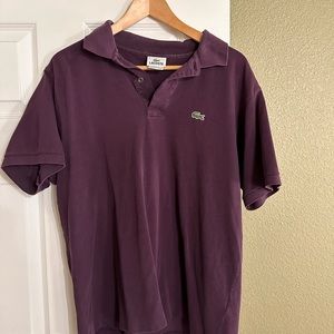 Burgundy Lacoste polo. Wine colored? Hide your wine stains